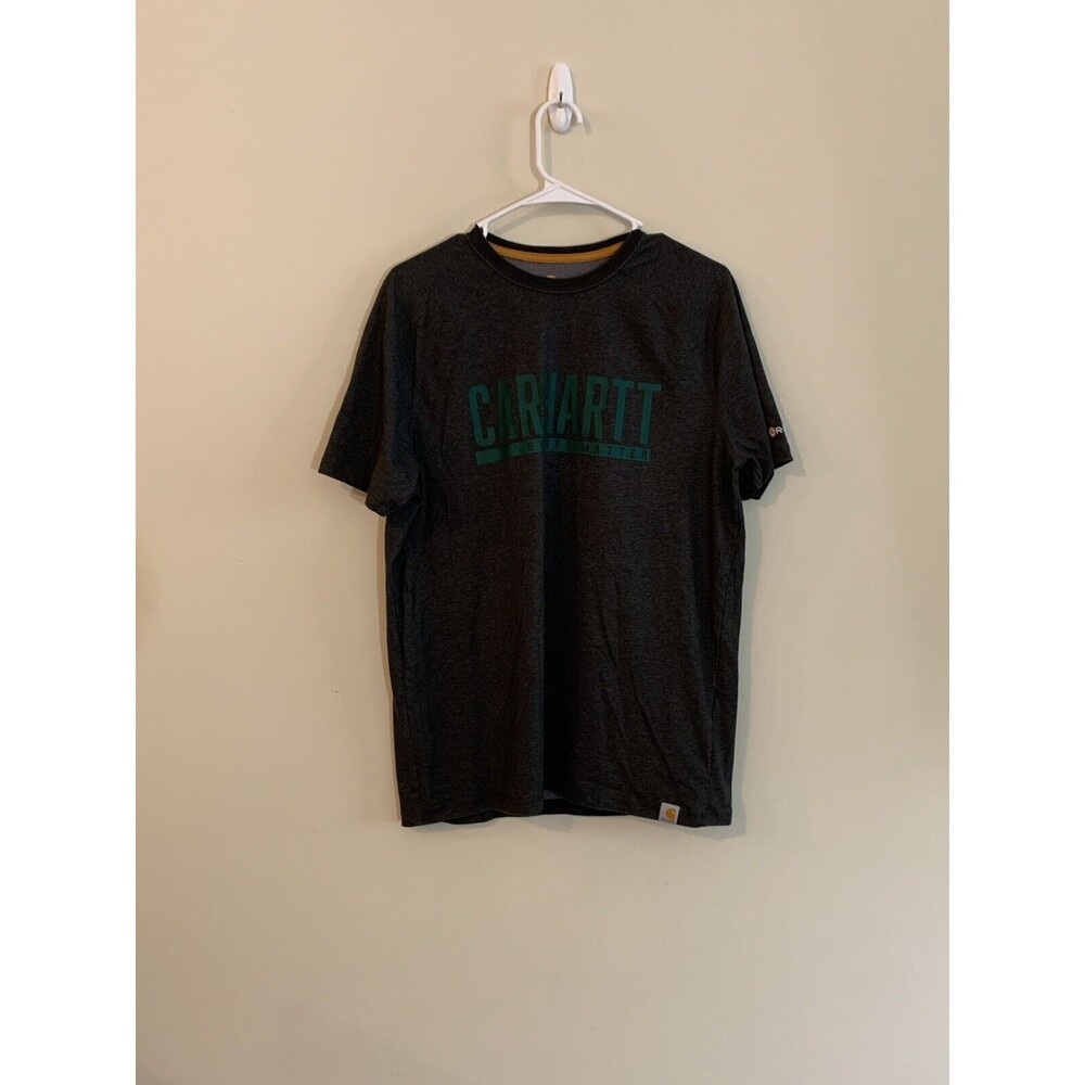 Carhartt T Shirt Men’s Medium Dark Gray Short Sleeve Logo Workwear